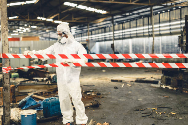 Professional Biohazard technician working in Ozark, AR